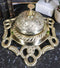 Large Vintage Antique Style Ornate Floral Victorian Brass Front Desk Hotel Bell