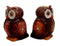 Nocturnal Tropical Great Horned Owl Couple Ceramic Salt Pepper Shakers Figurines