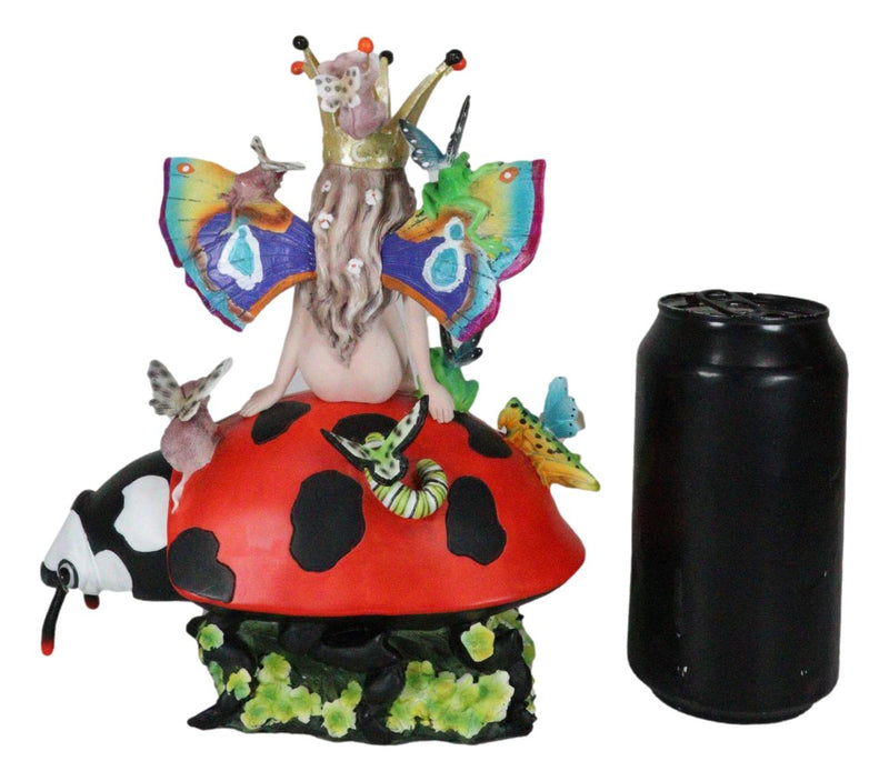 Ebros Sheila Wolk Chariot Fabulous Fairy Journey Statue 8" Tall Fantasy