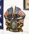 Patriotic US United States Army Eagle Emblem With 2 American Flags Wall Decor