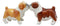 Fawn Chocolate Bulldogs Salt And Pepper Shakers Ceramic Magnetic Figurine Set