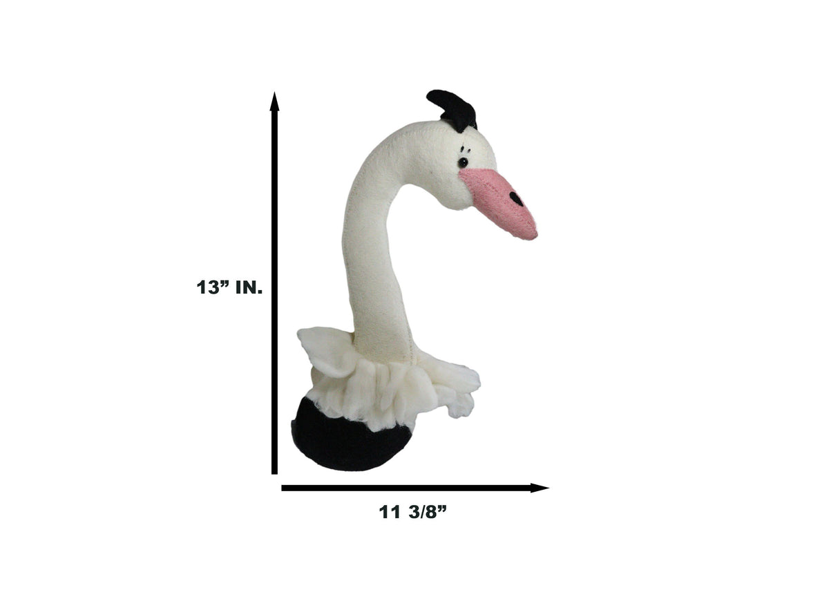 Ebros Fiona Walker England Handmade Organic Girl Ostrich Head Wall Decor Large 24"H - Ebros Gift