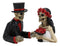 Ebros Wedding Bride And Groom Skeleton Couple Figurine 2 Piece Set 5.25"Tall