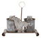 Ebros Metal Rustic Farm Milk Caddy With Horse Salt And Pepper Shakers Holder Set
