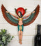 Large Ancient Egyptian Goddess Isis Ra With Open Wings Wall Decor Statue Plaque