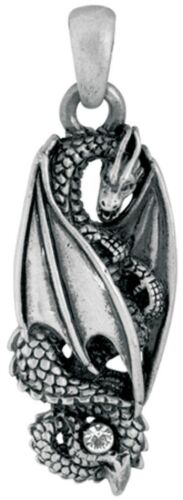 Ebros Magic Crystal Slumber Onyx Dragon Pendant Jewelry Necklace Lead Free