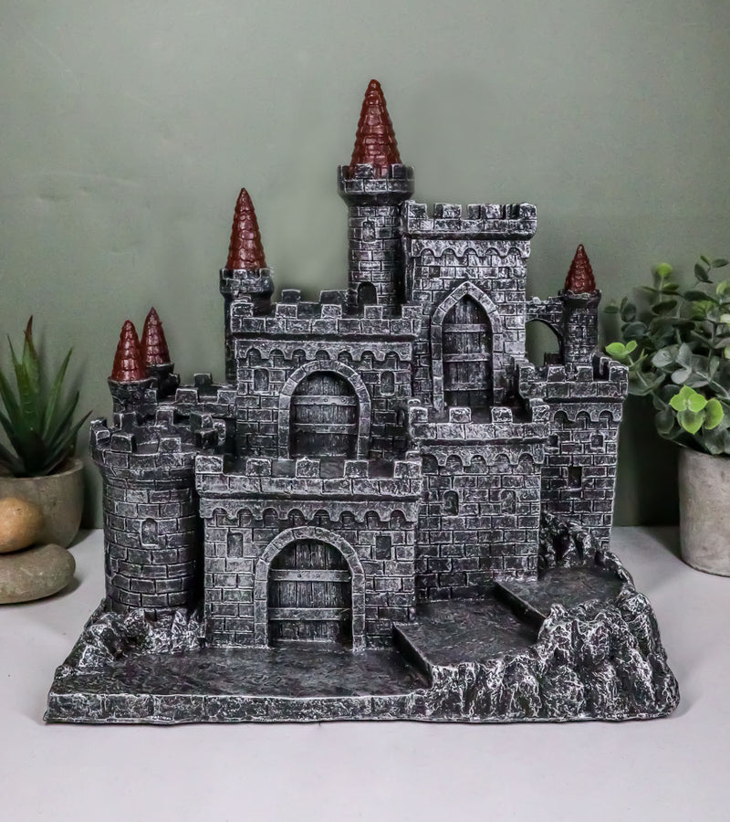 Medieval Middle Ages Castle Fortress Figurine Statue For Miniature Display Stand