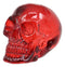 Ebros Red Translucent Witching Hour Gazing Skull Miniature Figurine 2.5" Long