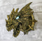 Ebros Castle Dungeon Chained Golden Dragon Wall Plaque Decor Color Changing LED Eyes