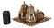 Glam Bronze Ceramic Decorative Fruit Assortment With Basket Tray Plate Accent
