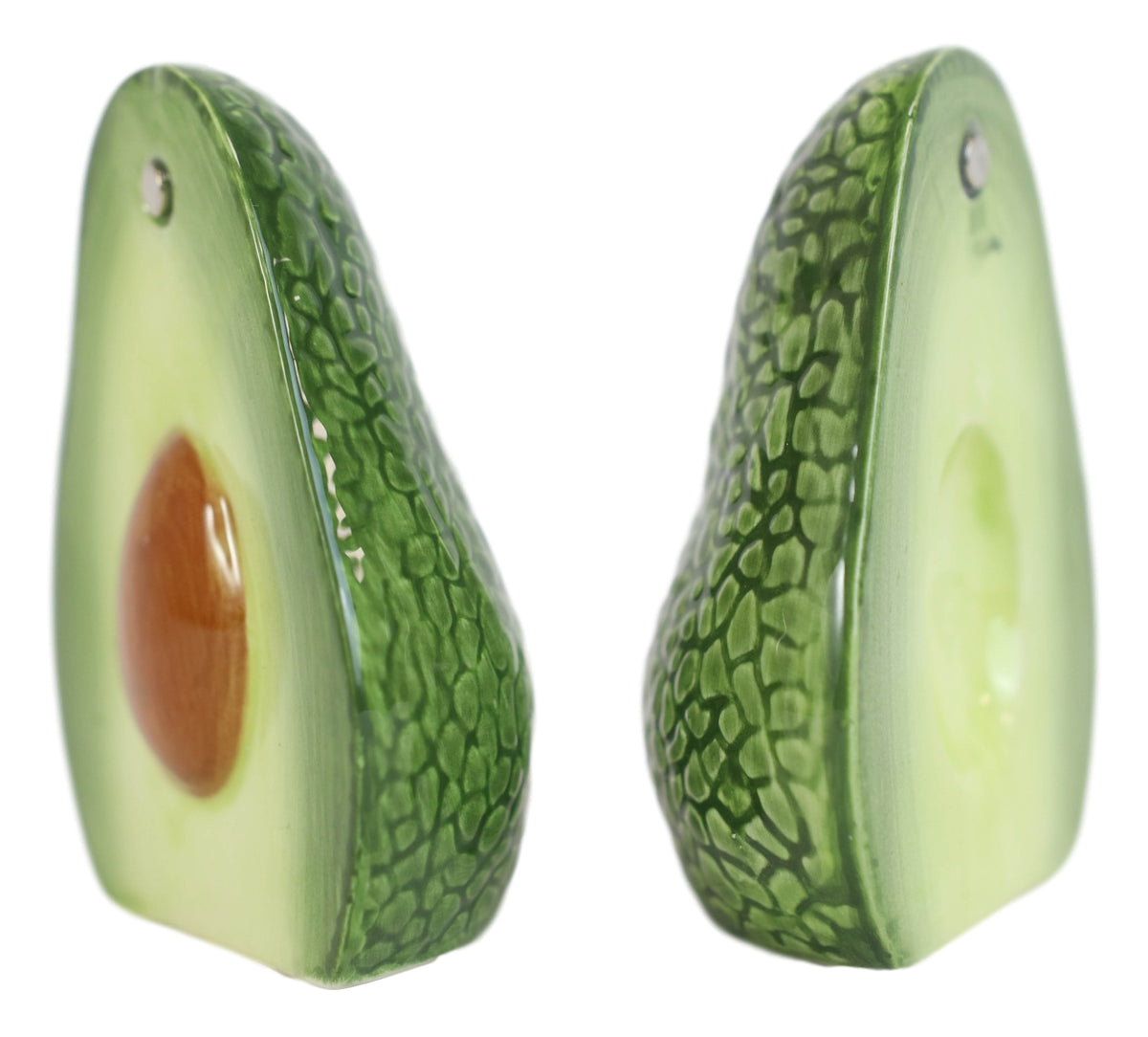 Ceramic Superfood Hearty Avocado Halves Salt And Pepper Shakers Figurine Set