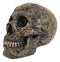 Ornate Tooled Floral Lace Fleur De Lis Royalty Cross Skull Decorative Figurine