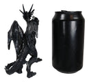 Gothic Fantasy Medieval Ember Crystal Heart Black Dragon Crouching Figurine