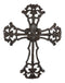 Cast Iron Rustic Southwest French Lily Fleur De Lis Scroll Art Wall Cross Decor
