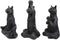 Ebros Larger 8.5"H See Hear Speak No Evil Zen Yoga Black Cats Figurine Set of 3