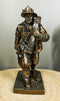 Fireman In Rescue With Shovel And Hose Pipe Statue 7"H Fire Fighter Hero Decor