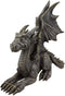Ebros Large Stone Finish Crouching Skinny Winged Dragon Gargoyle Sentry Statue Decor