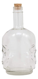 Ebros 30oz Skeleton Skull Liquor Glass Decanter Bottle With 2 Skulls Acrylic Shooters