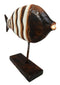 Balinese Wood Handicrafts Large Swimming River Fish Family Set of 3 Figurines