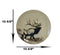 Ebros Forest Giant Emperor Bull Elk Large Round Dinner Plate Set of 2 10.75"D