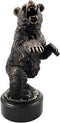 Woodlands Large Standing Grizzly Bear Roaring Bronze Electroplated Figurine