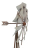 81"H Oversized Rustic Western Country Farm Windmill Outpost Galvanized Metal