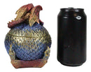 Ebros Red Wyrmling Dragon On Dragon Claw Scaly Colorful Decorative Box Figurine