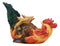 Cottage Farm Alpha Rooster Chicken Wine Holder Statue Animal Farm Kitchen Decor