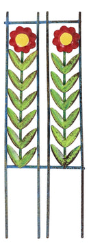 Fairy Garden Terrarium Miniature Sunflower Trellis Stake Metal Sculpture 7.75"H