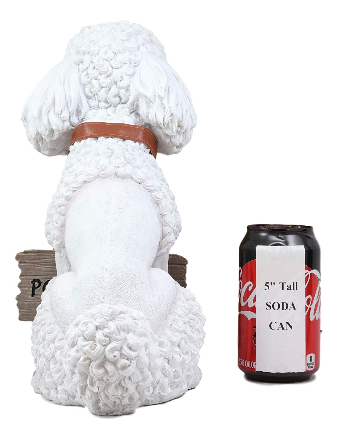 Ebros Realistic White French Poodle Dog Fifi Welcome Greeter Statue Wi ...