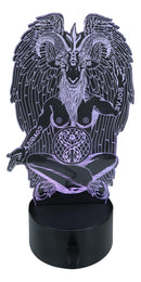 Ebros Sabbatical Goat Baphomet Acrylic Panel Colorful LED Night Light