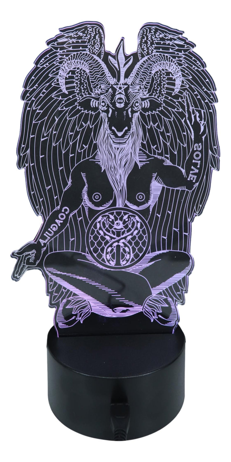 Ebros Sabbatical Goat Baphomet Acrylic Panel Colorful LED Night Light