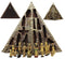 Ebros Egyptian Pyramid Statue With 16 Miniature Gods Anubis Osiris Isis Maat Bastet