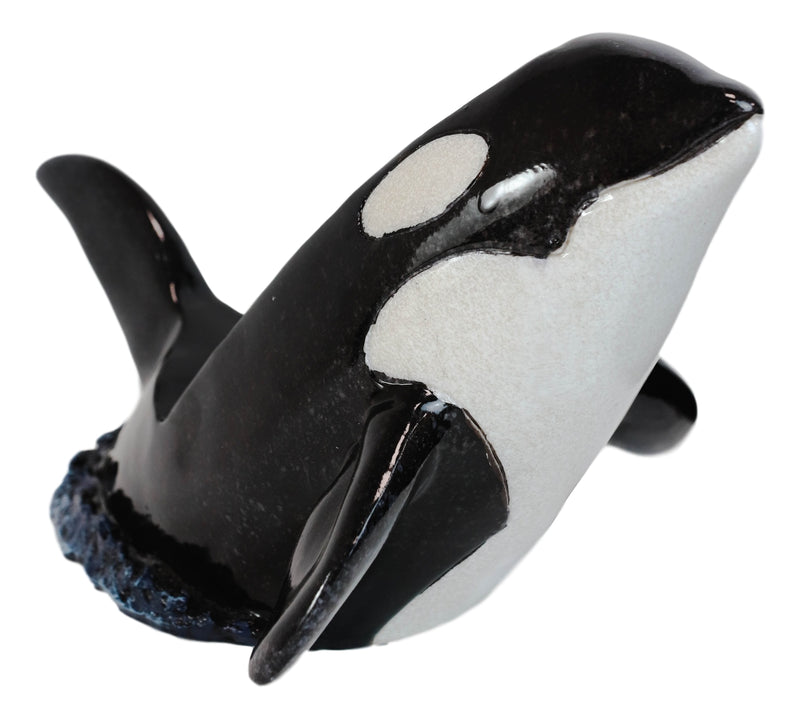 Nautical Ocean Marine Breaching Orca Killer Whale Wine Bottle Holder Statue