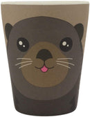 Sea Otter 5 Piece Organic Bamboo Dinnerware Set For Kids Children Toddler Baby