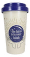 Fortune Teller Psychic Scrying Ball Palm Hands Travel Mug Cup W/ Lid And Sleeve