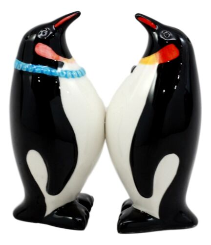 Polar Opposites Emperor Penguin Salt & Pepper Shakers Ceramic Magnetic Set