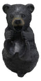 Ebros Rustic Cabin Lodge Drinking Black Bear Wine Holder Kitchen Decor 11.5"L