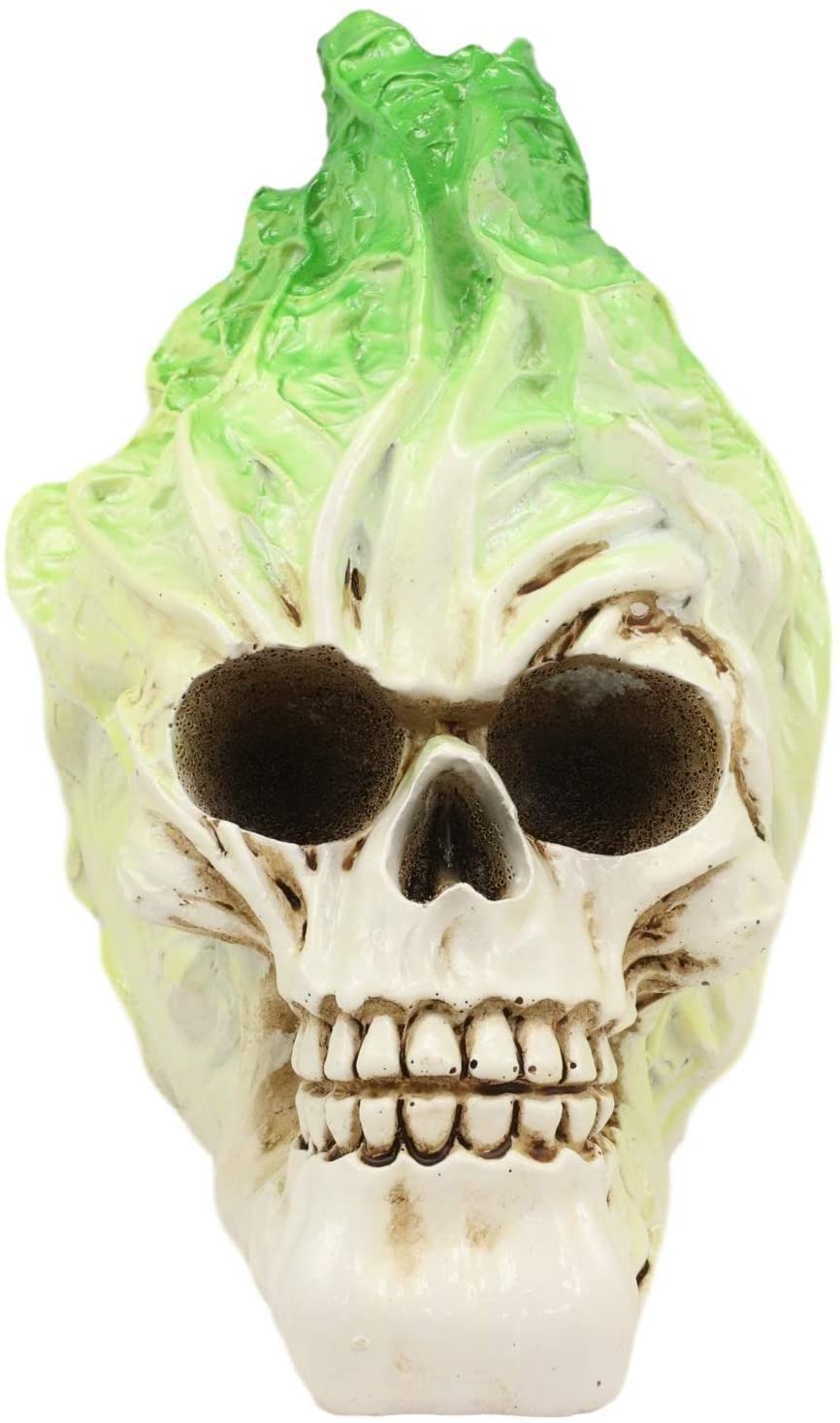 Ebros Day Of The Dead Vegetable Napa Cabbage Skull Statue 6"L Cranium Figurine