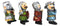 Medieval Knight Crusader Templar Sword Axe Shield Armor Mini Figurine Set of 4