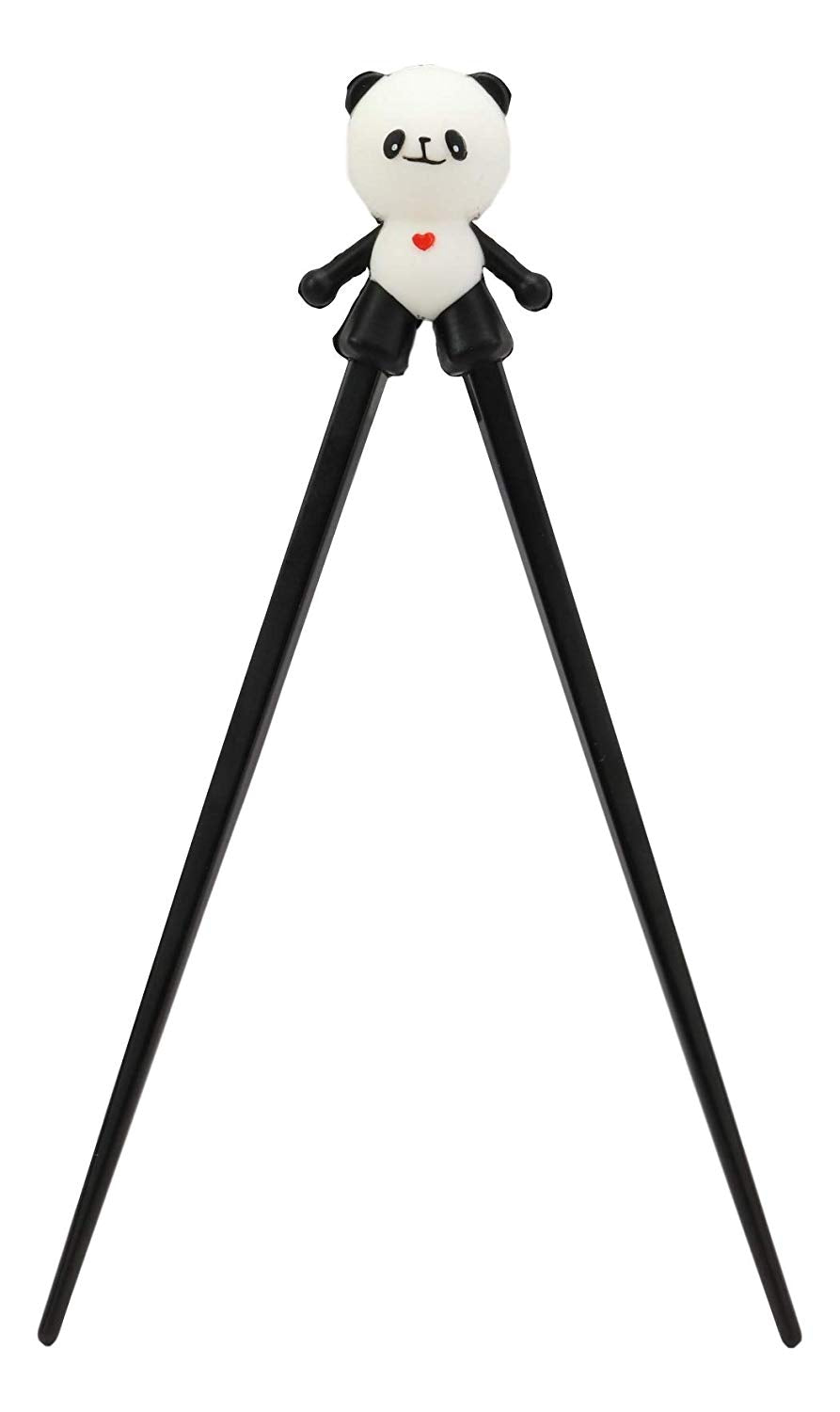 Ebros Giant Panda Reusable Training Chopsticks Set With Silicone Helper Hinge