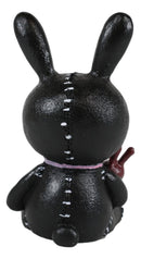 Ebros Furry Bones Bun Bun Black Pink Polkadot Tie Bunny Rabbit Skeleton Figurine 3"H