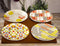 Frank Lloyd Wright Textile Taliesin West Yellow Ceramic Dessert Plates Pack Of 4