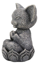 Ebros Feng Shui Zen Japanese Jizo Cat Monk On Lotus Throne Mini Statue 4" Tall