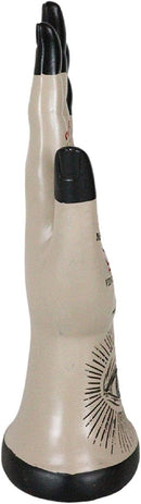 Psychic Fortune Teller Chirology Palmistry Eye Of Providence Hand Palm Figurine