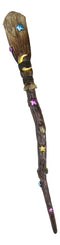 Ebros Wicca Occult Hocus Pocus Stars and Moon Witch's Broom Magic Wand Cosplay Wands