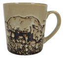 Safari Grasslands Black Rhinoceros Drinking Beverage Ceramic Mug 16oz