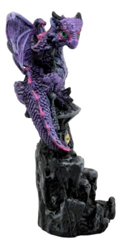 Spyro Purple Twilight Dragon On Castle Top Figurine 5"H Hyperion Dragon Statue