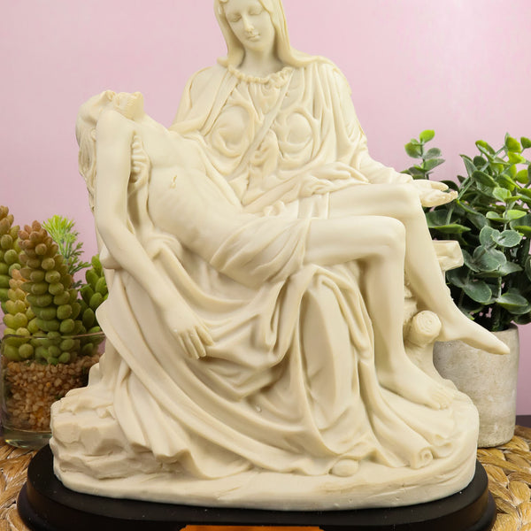 pieta EXcellent ⅣC wild Pieta white composite marble bas-relief 16.5 inc | online sales on