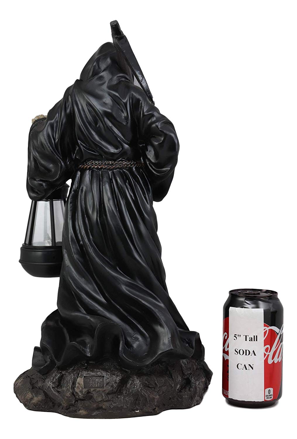 Ebros 16.5"Tall Beacon of The Styx Grim Reaper Solar Lantern LED Light Statue - Ebros Gift